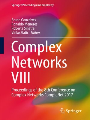 cover image of Complex Networks VIII